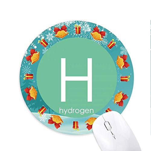 Chemie Elemente Periode Tafel nichtmetallischer Wasserstoff H Mousepad Rund Gummi Maus Pad Weihnachtsgeschenk