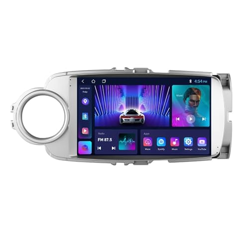 Android 11 Autoradio Für Toyota Yaris 2012-2017 9 Zoll Touchscreen Eingebaut Carplay & Android Auto Mit GPS Navigation Lenkradsteuerung DSP RDS Bluetooth 4G WiFi HiFi Rückfahrkamera (Color : A, Size