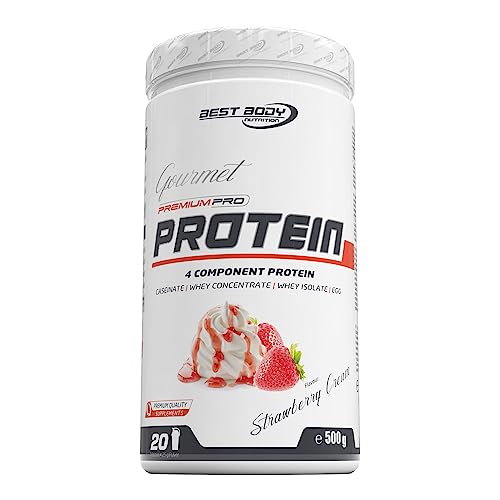 Best Body Nutrition Gourmet Premium Pro Protein Strawberry Cream Dose, 500 g