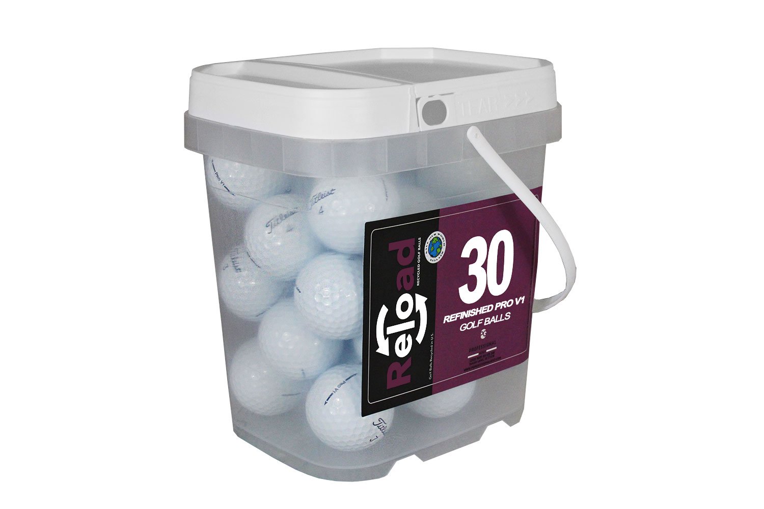 TITLEIST Reload Recycled Golf Balls Pro v1 Renewed Golf Balls (30 Pack)
