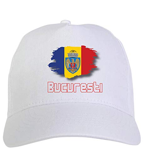 Typolitographie Ghisleri Cap Weiß Bucarest Rumänien Flagge Klettverschluss 150