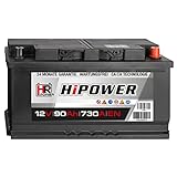 HR HiPower Autobatterie 12V 90Ah 680A/EN Starterbatterie