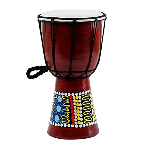 Evzvwruak 5 Professionelle Afrikanische Djembe-Trommel-Handtrommel, Guter Klang, Percussion-Musikinstrument, Handtrommel