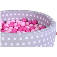 KNORRTOYS.COM 68152 dots-300 Bälle Bällebad, Grey White Dots, Soft Pink
