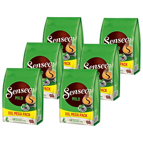 Senseo Kaffeepads Mild Roast, Feiner und Samtweicher Geschmack, Kaffee, neues Design, 6er Pack, 6 x 48 Pads