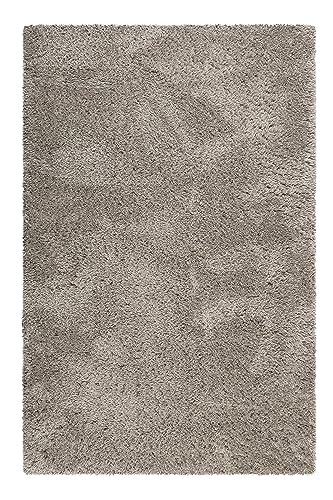 Wecon Home Kuschelig weicher Esprit Hochflor Teppich, bestens geeignet fürs Wohnzimmer, Schlafzimmer, Kinderzimmer und Flur Yogi (120 x 170 cm, beige Sand)