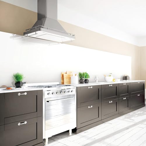 Arcondo Küchenrückwand Spritzschutz Selbstklebend Farbe Polarweiß Folie Eco Glanz 250 x 100 cm