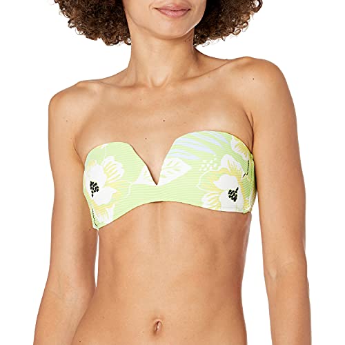 Seafolly Damen On Vacation Bandeau Bra Bikinioberteil, Mehrfarbig (Limeade Limeade), 32 (Herstellergröße: 6)