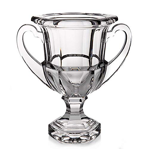 CRISTALICA Vase Auf Fuß Blumenvase Pokalvase Opera H 26 cm Transparentes Kristallglas Glas Klassischer Style