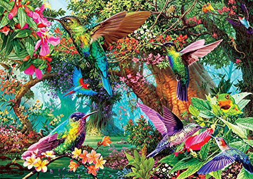 Buffalo Games - Hummingbird Garden - 500-teiliges Puzzle mit versteckten Bildern, Grün