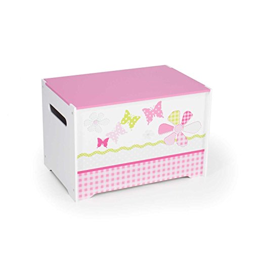 Schmetterlinge und Blumen - Spielzeugkiste für Kinder – Aufbewahrungsbox für das Kinderzimmer