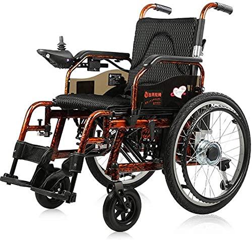 SLRMKK Elektrischer Rollstuhl mit Alarmerinnerung - Dualer leistungsstarker Motor (Li-Ion-Akku) und 360°-Joystick, Sitzbreite 17,1 Zoll, Tragfähigkeit 100 kg, 20 Ah Schönes Zuhause
