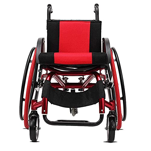 TOTLAC Leichter Aluminium-Rollstuhl mit Eigenantrieb, zusammenklappbarem Rahmen, Mobilitätshilfe, superleichten großen Rädern, Faltbare All-Terrain-Rollstühle aus Aluminium