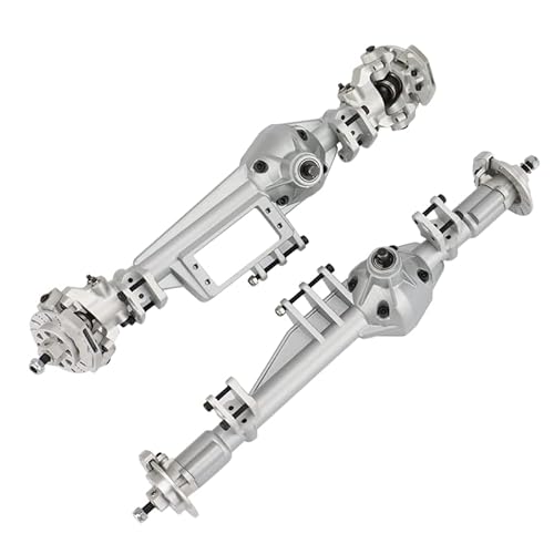 Metall komplett vorne und hintere Achse for Axial RBX10 Ryft 1/10 Rc Cralwer Car Upgrade Teilezubehör ( Color : Silver )