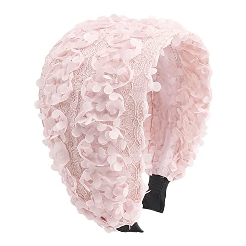 Haarband mit breiter Krempe, gezahnt, rutschfest, Haarnadelabdeckung, graues Haar, Haarband for Waschen, Mutter, Haarschmuck, Stirnbänder, 1 Stück (Color : Pink)