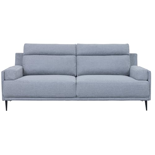 Furnhouse Ibbe Design Grau 3-Sitzer Sofa Amsterdam Stoffbezug Taschenfederkern Polsterung Polstersofa für Wohnzimmer