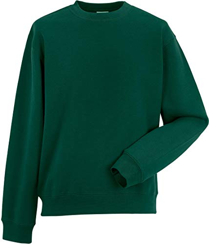 Russel Europe Herren Authentic Set-In Sweatshirt Rundhals Pullover, Größe:L, Farbe:Bottle Green