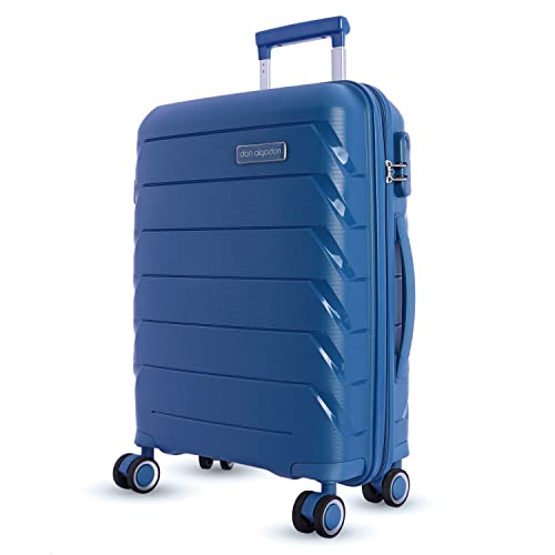 Don Algodon - Reisekoffer, Kabinenkoffer, 55 x 40 x 20 cm, Reisekoffer, robuster Koffer, Flugzeugkoffer, mit 4 Rädern von 360 ° und Schloss, blau, 55x40x20 cm, kabinenkoffer