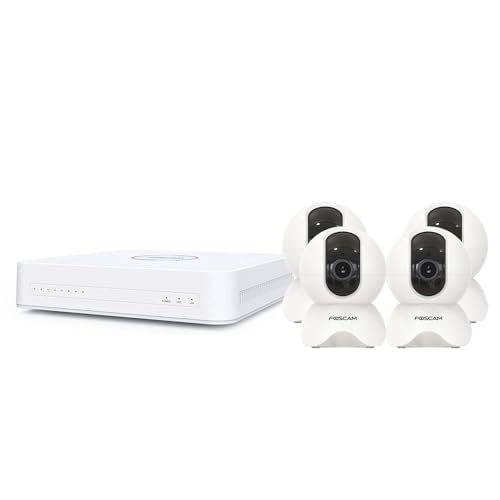 Digitales Full HD Videoüberwachungsset 4 Innenkameras X5 Weiß - Foscam
