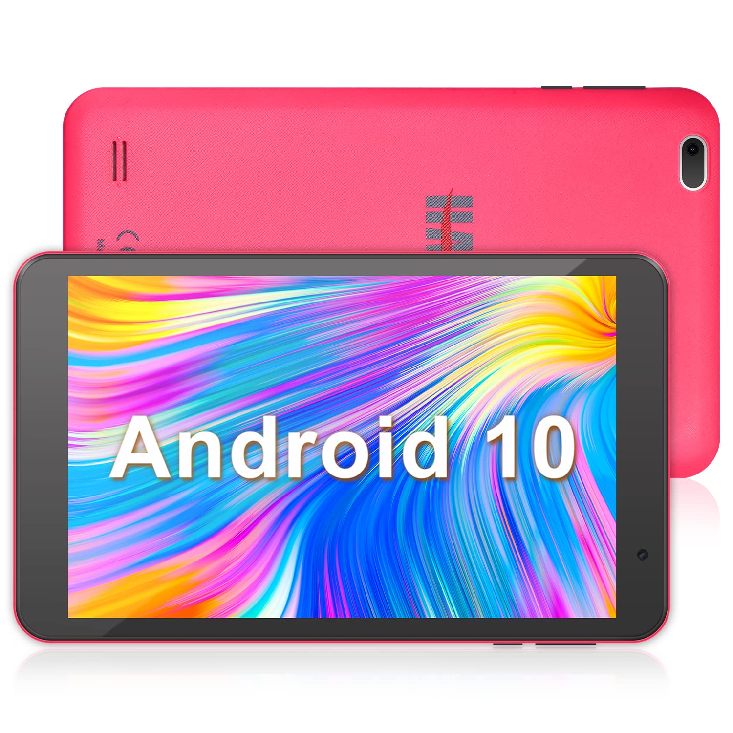 Haehne Tablet PC 8 Zoll Android 10, 8 Zoll Tablet PC, Quad Core Prozessor, 2GB RAM + 32GB ROM, 128GB Erweiterbar, 1280 X 800 IPS, Akku 4000mAh, WiFi, GPS, Bluetooth,Rosa