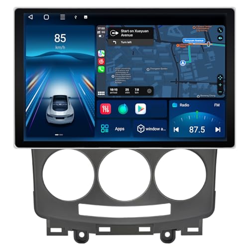 AWESAFE Android Autoradio für Mazda 5 2006-2010 13.1 Zoll Screen mit Carplay, Android Auto, Navigation