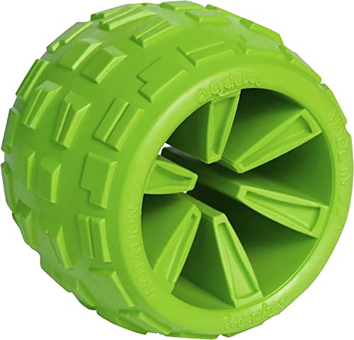 Cycle Dog Hundespielzeug mit Ball, mit Ecolast-Recycling-Material, robustes und nachhaltiges Kauspielzeug für Hunde und Welpen, ideal zum Spielen und für aggressive Kauer