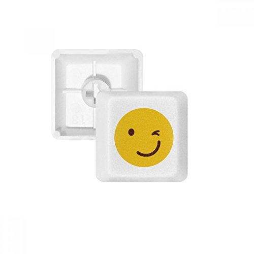 Blink Smile Gelb Emoji-Illustration Muster PBT Tastenkappen für Mechanische Tastatur weiß OEM-Nr. Markieren Print Mehrfarbig Mehrfarbig R1