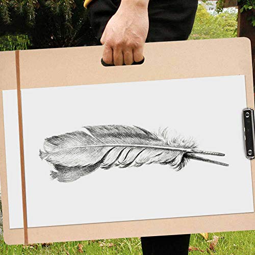 Jacksking Sketch Tote Board, tragbares Kunstholz Sketch Board A3 A4 8K Papier 45 × 60 cm Zeichenbrett für Schüler für Klassenzimmer/Studio/Feld