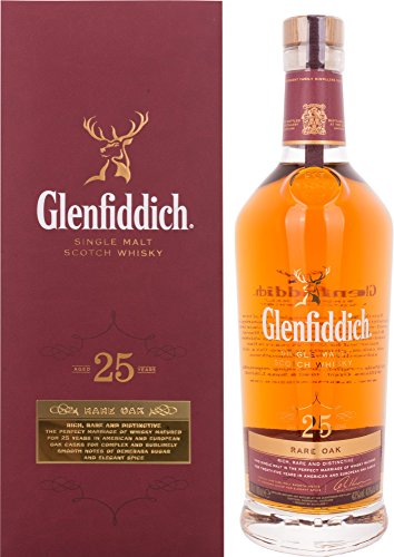 Glenfiddich 25 Jahre Rare Oak mit Geschenkverpackung Whisky (1 x 0.7 l)
