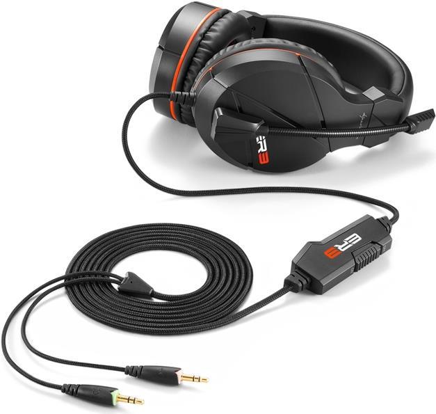 Sharkoon Rush ER3 - Headset - Full-Size - kabelgebunden - Schwarz/Orange