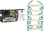 Slackers USA Strickleiter, zusätzliches Tool für die Slackers Ninja Line, Schaukel, Klettergerüst, Baumklettern, über 2,5 Meter lang, 6 hochwertige Holzsprossen 38 cm breit, 980021