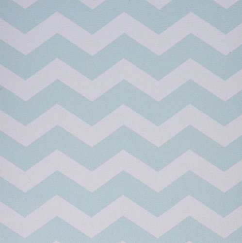 3dRose LLC Mauspad, 20,3 x 20,3 x 0,6 cm, Minzblau und Weiß, Zickzack-Muster, Pastelltürkis/Aquamarin (mp_179677_1)