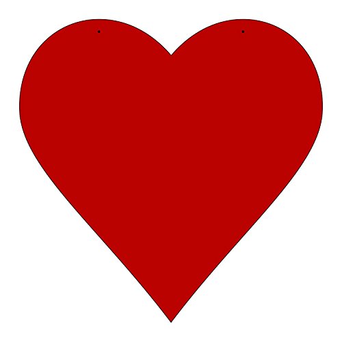 Plexiglas® Zuschnitt Acryl Herz Wanddeko in verschiedenen Farben und Größen, Farbe:Rot, Größe:Herz 35cmx35cm
