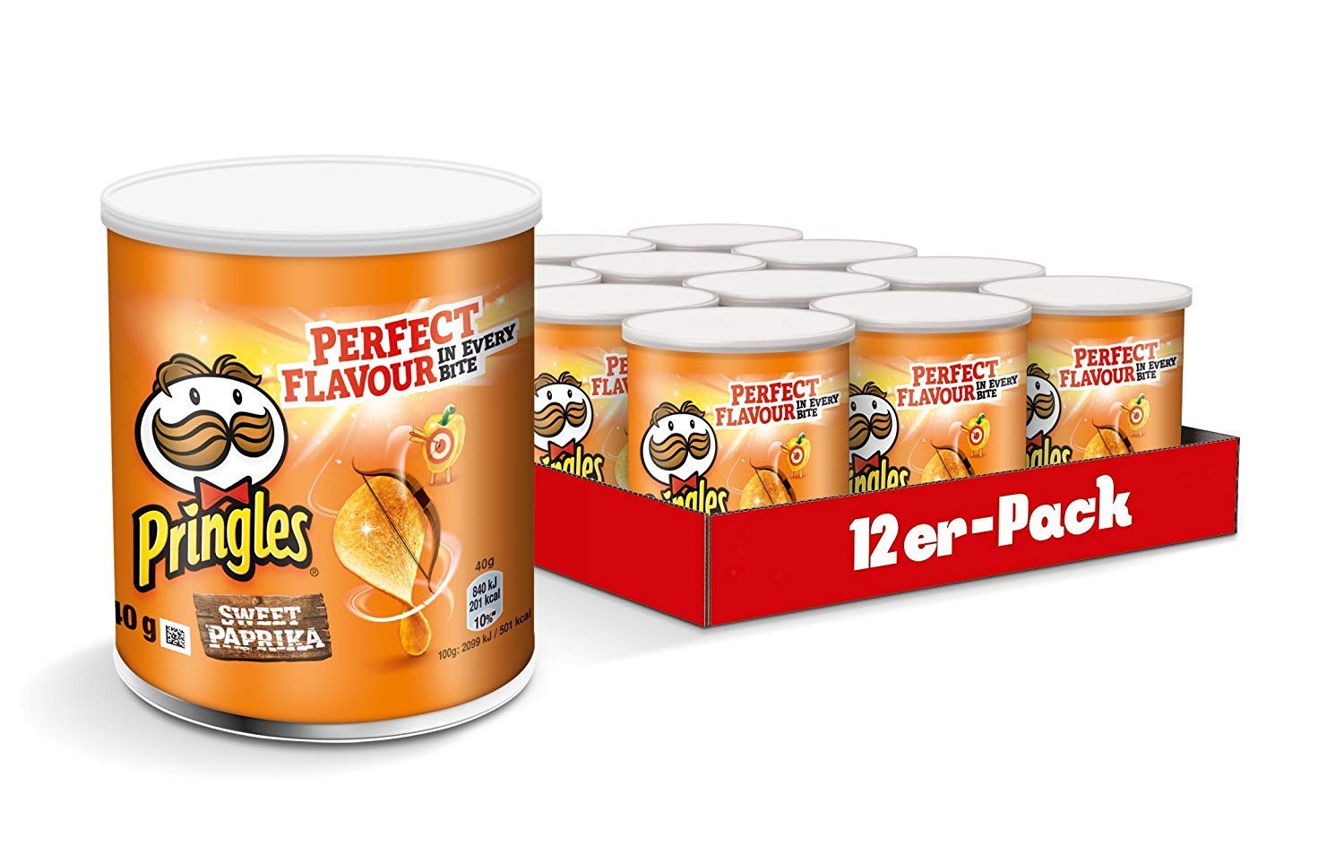 Pringles Paprika Crisps 40 gr. - [Pack 12]