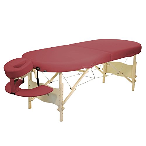 Mobile Massageliege Clap Tzu KAHUNA SET, 195x75 cm, burgund