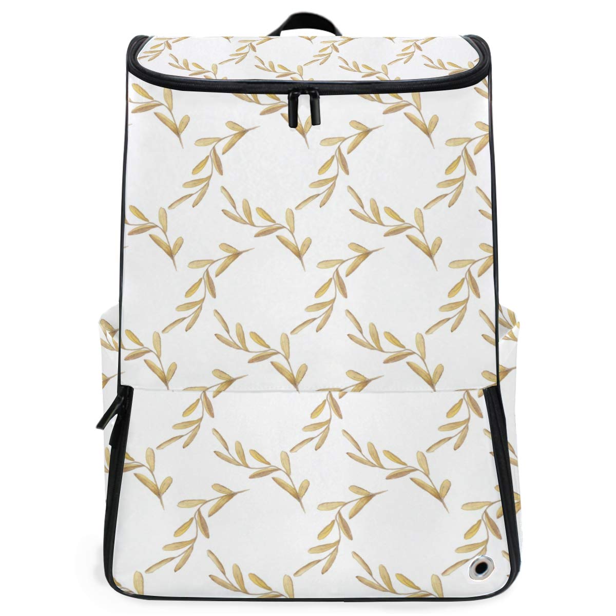 FANTAZIO Laptop-Rucksack für unterwegs, gelbe Blätter, langlebig, für Schule und Schule, für Outdoor, Camping, passend für bis zu Notebook