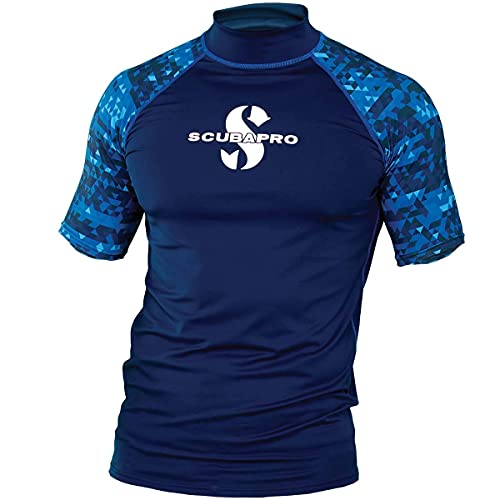 Scubapro AEGEAN Rash Guard Kurzarm Herren Slim Fit UV-Shirt Collection 2017 (XXL)