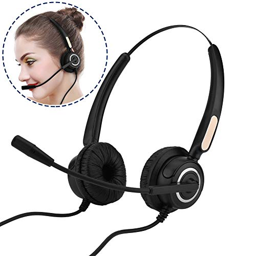 Queen.Y USB-Headset Leichte Geräuschunterdrückung Business-Headset mit Mikrofon für Skype Webinar Handy Kristallklaren Chat