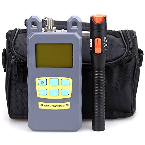 FTTH Fiber Tool Kit 3packs in One 10mW Plastic Visual Fault Locator Fiber Optic Cable Optical Power Meter -70dBm~+10 dBm With Empty Fiber Tool Bag by Cruiser