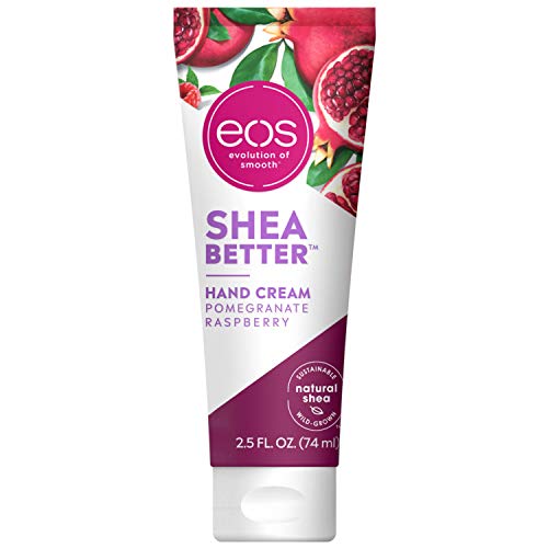 eos Shea Better Hand Cream - Pomegranate Raspberry | Natural Shea Butter Hand Lotion and Skin Care | 24 Hour Hydration with Shea Butter & Oil | 2.5 oz (2040871)