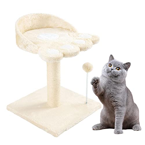 Katzenwohnung - Cat Paw Hoher Kratzbaumturm mit Kratzbaum | Kippschutz mit Ball für spielende Katzen, Katzenmöbel-Aktivitätscenter für Kätzchen und große Katzen Kasmole