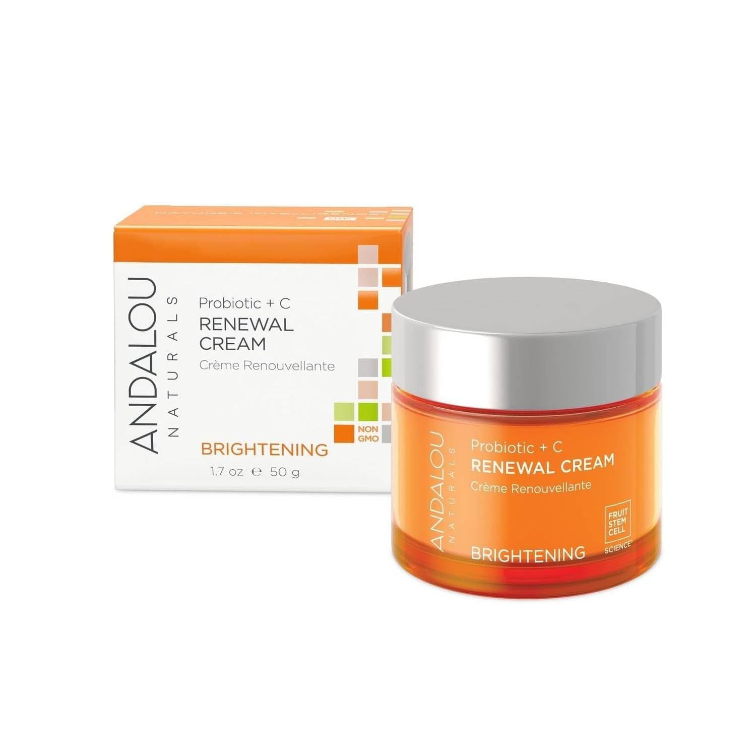 Andalou Naturals Renewal Cream Brightening Probiotic plus C - 1.7 fl oz