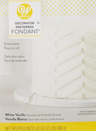 Wilton Decorator Preferred White Vanilla Fondant, 24 oz (Pack of 3)
