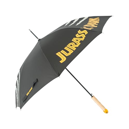 Grupo Erik Regenschirm Automatik Jurassic Park Regenschirm Klein - Schwarz Regenschirm Kinder und Erwachsene - Taschenschirm Automatik
