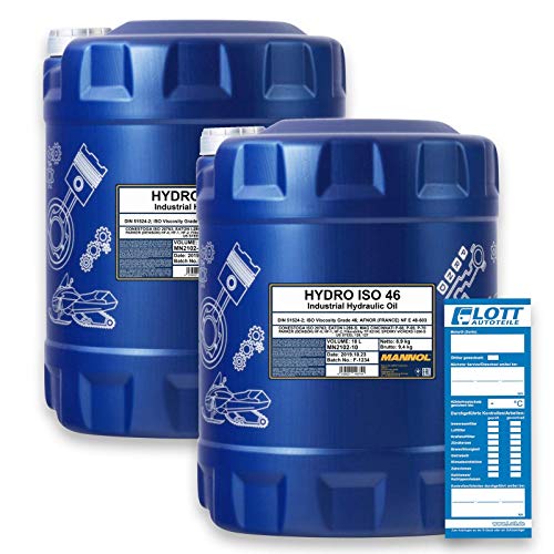MANNOL 2X 10L ÖL Hydro ISO 46 HLP 46 Schmierstoff Hydrauliköl DIN51524