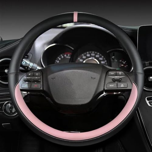 Auto Lenkrad Abdeckung Leder Innen Schutz Abdeckung Zubehör Für Kia Für Picanto 2012 2013 2014 2015 (Color : Pink)