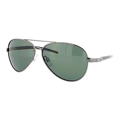 H.I.S Polarized Kindersonnenbrille HP00100, darkgun, grüne Gläser, 1 Stück