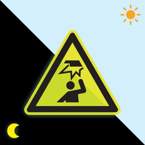 PERMALIGHT power langnachleuchtend Warnung vor Hindernissen im Kopfbereich, ISO, Folie, fluoreszierend, SL 100mm
