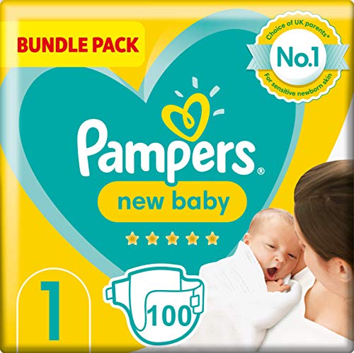 Pampers New Baby Größe 1, 2 x 50 Windeln, 2 kg-5 kg, Monats-Box