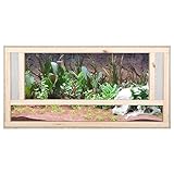 ECOZONE Holz Terrarium mit Frontbelüftung 80x50x50 cm - Holzterrarium aus OSB Platten -Terrarien für exotische Tiere wie Schlangen, Reptilien & Amphibien